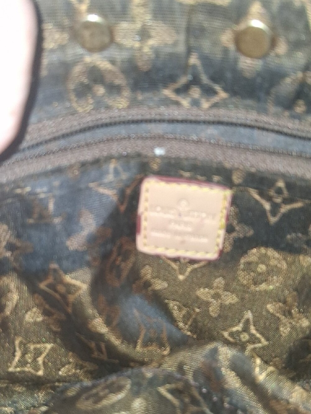 Black Multicolor Monogram Mini Bag with Gold Chain. Last Markdown. Firm Price - Picture 10 of 15